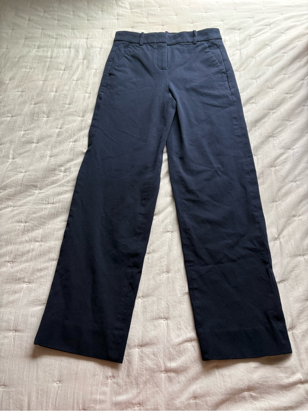 J. Crew Navy Wide-Leg Trousers